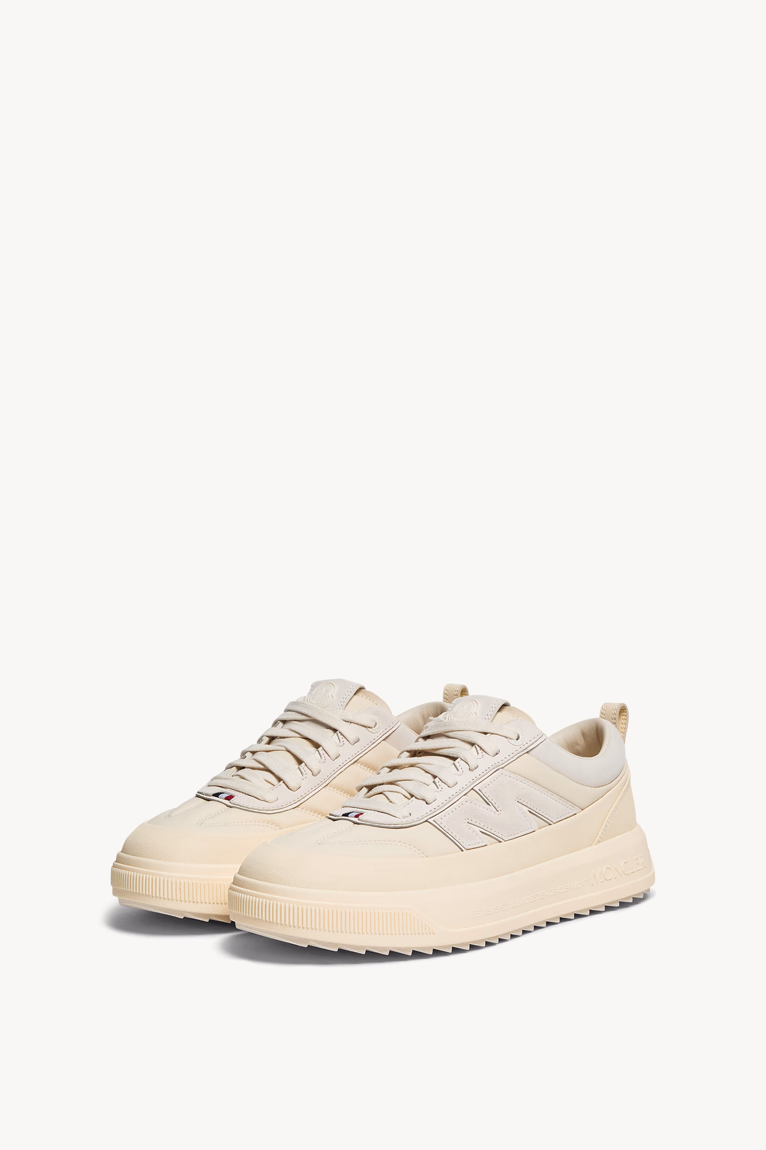 Moncler Altive Nubuck & Suede Sneakers Men Light Beige Moncler 4